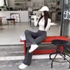 2026 Nuevos Pantalones Anchos de Pierna Ancha, Holgados y con Caída, de Cintura Alta, para Mujer Otoño/Invierno, Pantalones Casuales Deportivos para Yoga