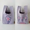 Bolso Chaleco Bolso Chaleco Bolso de Mano Tejido Casual Bolso de Mano Contraste de Color Ajedrez Bolso de Mano Coreano de Lujo Ligero