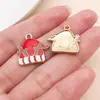 Colgantes de aleación navideños con goteo de aceite hombre de jengibre muñeco de nieve Papá Noel campana adornos de regalo accesorios para joyería DIY