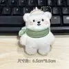 Acessórios de Pingente de Pelúcia Desenho Animado Urso Fofo com Cachecol Chaveiro Pingente de Bolsa Sapatos e Chapéus DIY Acessórios de Vestuário