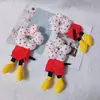 Popular Lindo Mickey Flor Puntos Banda para el Cabello de la Colita Bola de Peluche Linda Cabeza Princesa Diadema Rizada Accesorios para el Cabello
