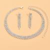 Comércio exterior atacado de joias moda europeia nova água com gás diamante simples camada pescoço corrente conjunto de joias meninas coringa