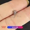 Pendientes de Aleación de Titanio F136 Varita Mágica Circonita Varita de Hada Rosca Interna Clavo de Hueso de Oreja Clavo de Labio Titanio G23 Joyería de Piercing