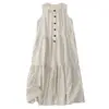 Vestido de Estilo Perezoso Holgado sin Mangas de Cuello Redondo de Lunares Estilo Nuevo Primavera y Verano 2026 Falda Línea A Vestido de Vacaciones