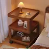 Armario de Almacenamiento de Mesita de Noche Estilo Medieval, Mesa Lateral Multicapa para el Hogar en la Sala de Estar, Estante de Almacenamiento de Mesa de Café Pequeña, Estante de Almacenamiento Móvil