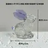 Coelho de Vidro Artesanal Coelho de Vidro Transparente Fofo Artesanato Enfeites de Mesa de Carro Decoração Presentes