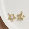 Nuevo Colgante de Aleación Microincrustado Accesorios para Joyería DIY Pulsera Collar Colgante de Joyería Estrella Luna Venta al por Mayor