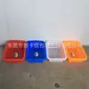 Criba cuadrada de plástico con ojo grande, canasta coladora engrosada, especificaciones completas, multicolor opcional, canasta de plástico para clasificación de comercio electrónico
