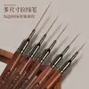 Pluma de Arte para Uñas de Alta Gama Estilo Japonés, Ultra Fina, Profesional, Sándalo, Larga y Corta, para Línea Francesa y Gradiente, Gel