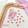 Decoraciones Cremosas de Fresas para Uñas 2026 Modelo Nuevo Fruta de Fresa Pequeña Rosa Claro 3D Accesorios de Pedrería para Uñas Portátiles