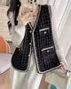 Elegante chaleco de punto para mujer estilo francés, nuevo chaleco exterior de terciopelo de visón para mujer primavera y otoño 2026