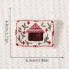 Novos Patches Quadrados de Tecido de Algodão e Linho Estilo Coreano com Bordado de Plantas e Flores para Roupas DIY, Acessórios de Cabelo, Acessórios de Bolsa/Acessórios de Broche