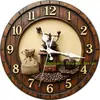 Relógio de Parede Criativo de Madeira Estilo Arte Popular Transfronteiriço, Relógio Decorativo Silencioso para Sala de Estar, Relógio de Parede para Parede da Sala de Estar