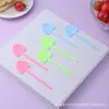 Cucharas Desechables de Plástico para Helado Empacadas Individualmente Cucharas para Postres Sundae de Helado Queso Color Mixto Forma de Corazón Pala para Pudín