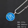 Collar Hip-Hop de Acero de Titanio Europeo y Americano para Hombre Marca de Moda Personalidad Callejera Marca Militar Colgante de Celebridad de Internet Cadena Larga para Suéter Joyería de Aleación