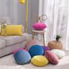 Funda de Almohada de Terciopelo de Color Sólido Nórdico Terciopelo Coche Sofá Cama Cojín Almohada de Cintura Lindo Ins Almohada Redonda