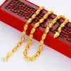 Collar Chapado en Oro para Hombre, Joyería Chapada en Oro de Latón, Collar Hueco de Cabeza de Dragón de 24K, Para Mujer, Directo del Fabricante, Venta al por Mayor