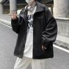 Abrigo pesado de terciopelo de piel de ciervo estilo americano otoño e invierno suelto casual chaqueta de piloto marca de moda solapa top para pareja