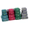 Caja de Joyería con Esquinas Redondeadas y Hebilla Dorada, Delicada Caja de Terciopelo para Anillos, Caja para Collares, Caja para Pulseras, Caja de Regalo de Embalaje para Joyería de Hierro