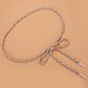 Cinturón Fino de Cuerda de Algodón para Mujer, Versátil, Simple, Anudado, Cadena Larga para Cintura, Cinturón Decorativo Estrecho, Negro