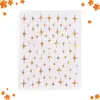 Pegatinas para Uñas Celebridad de Internet Transfronteriza Estrella de Fuego Pegatinas Adhesivas de Estrella de Cuatro Puntas Pegatinas para Uñas Láser Oro y Plata Blanco y Negro Pegatinas para Uñas