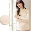 [Personalizado] Ropa de Maternidad Popular en Xiaohongshu para Otoño e Invierno, Camiseta Interior de Terciopelo Alemán, Cuello Semi Alto, Fruncido de Soporte Abdominal, Que No Muestra el Embarazo