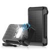 Batería Externa Popular de Amazon para Exteriores con Manivela y Energía Solar, Cable Integrado, Batería a Prueba de Tres Elementos, Fuente de Alimentación Móvil de 20000 mAh