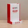 Caja de Almacenamiento para Bolsas de Efectivo Bancarias Bolsa de Retiro de Acrílico Caja de Bandas Elásticas Estante de Almacenamiento Dos en Uno Sistema de Señalización 6S