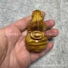 Yiming Xianyuan Madeira Nanmu Dourada Seda Padrão Ondas Ornamento Entalhado à Mão Presente Decoração de Escritório