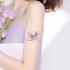 Pegatinas de Tatuaje de Mariposa Coloridas con Brillo de Estrella, Pegatinas de Tatuaje Impermeables de Larga Duración para Brazos y Piernas de Niñas, Adecuadas para Actividades y Citas, Pegatinas de Maquillaje Frescas