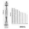 Broca Manual de Mão com Cabeça Dupla, Ferramenta Hexagonal de Cabeça Dupla para Reparo de Relógios, Ferramenta Manual de Perfuração para Escultura e Perfuração de Furos em Sementes de Bodhi, Ferramenta de Reparo
