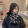 Bufanda de mujer pata de gallo tejida de lana invierno versátil estilo coreano alta calidad cálida linda bufanda chal para niña