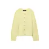 Suéter de Punto Suave Minimalista de Moda Versátil Perezoso con Cuello Redondo de un Solo Botón de Amazon y Aliexpress