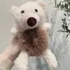 Ligas para el Cabello de Oso de Dibujos Animados para Otoño e Invierno, Lindos Accesorios para el Cabello, Ligas con Moño, Ligas para el Cabello con Moño de Gato, Bandas Elásticas para el Cabello