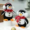 Decoraciones Navideñas Transfronterizas Muñeco Pingüino Enano Colgante Muñeca Infantil Regalo Adornos para Ventana de Fiesta