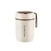 Copo Térmico Isolado de Aço Inoxidável, Recipiente Selado Portátil Compacto com Alça, Adequado para Cozinhar Arroz, Mingau e Outros Pratos, Copo de Café da Manhã
