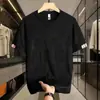 Camiseta de Manga Corta de Seda de Hielo para Hombre Nueva Jacquard Transpirable Camisa Venta de Liquidación de Comercio Exterior Estilo de Hombre