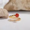 Cadena de Clavícula Sonrisa de Plata de Ley S925 Perla Natural Ágata Roja Ágata Negra Collar Versátil para Mujer Joyería Sencilla de Moda con Piedras Preciosas