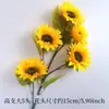 Girasol de Simulación Flor Falsa de Girasol Flor de Seda Set para Sala de Estar Flor de Rama Alta para Piso Flor Decorativa para Fotografía