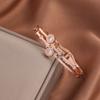Pulsera de Acero de Titanio con Galvanizado al Vacío que No se Desvanece para Mujer, Pulsera de Trébol de Cuatro Hojas y Corazón de Lujo Ligero a la Moda Llena de Diamantes, Joyería de Alta Gama