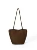 Bolso de mano casual de gamuza de nicho estilo coreano para mujer, adecuado para el transporte transfronterizo, bolso de mano/hombro versátil y de gran capacidad