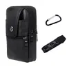 Riñonera de piel de vaca de primera capa transfronteriza multifuncional para cinturón, bolsa para teléfono móvil, funda impermeable y a prueba de polvo para teléfono móvil de pantalla grande para exteriores