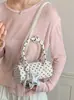 Bolso de Lunares de Moda 2026 Verano Nuevo Retro Francés Bolso de Hombro Cruzado Bolso de Mano con Personalidad a la Moda Bolso Cilíndrico