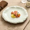 Horno de Fábrica Cambiar Cerámica Plato de Comida Occidental Creativo Plato para Bistec Plato de Plato Alto Sentido Vajilla de Hotel Falda Comercial Plato Plano