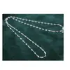 Colar de Girassol Prata 999.9 Corrente de Floco de Neve Prata Esterlina Corrente Lisa Versátil Corrente para Clavícula Feminina Drenagem Reta Explosões