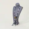 Colar Cachecol de Seda com Contas de Bolinhas Design de Nicho Feminino Corrente de Clavícula Ajustável Acessórios para Suéter