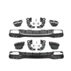 Adequado para Mercedes-Benz Gls Lábio Traseiro X166 Modelo Gls63Amg Atualizado Lábio Traseiro Preto Brilhante Kit de Surround para Ponteiras de Escape Quatro Saídas