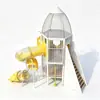 Gran conjunto de toboganes para exteriores para jardines de infancia, equipos de juegos infantiles y atracciones al aire libre para zonas residenciales