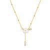 Fábrica OPK nicho estilo INS collar mujer acero inoxidable Joker alto sentido temperamento pulsera flor traje al por mayor