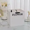 Bolsa de Tote con Pintura al Óleo de Flores Bolsa de Regalo Bolsa de Regalo Cuadrada Bolsa para Empaquetar Ramo de Floristería Bolsa de Regalo para el Día de San Valentín En Stock